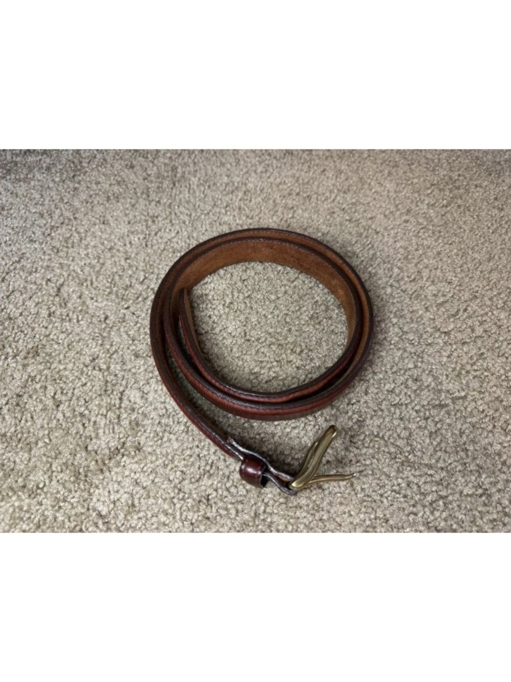 Vtg LEEGIN Belt WomeNS 35 Brown Leather Gold Buckle